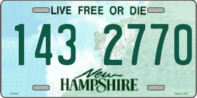 NH license plate 1432770