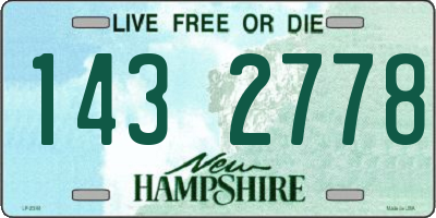 NH license plate 1432778