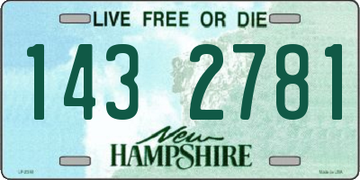 NH license plate 1432781