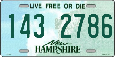 NH license plate 1432786