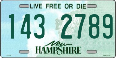 NH license plate 1432789