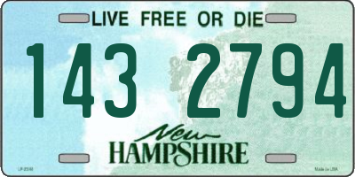 NH license plate 1432794