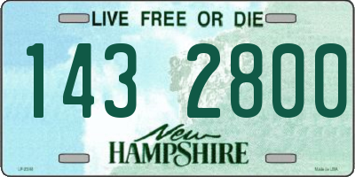 NH license plate 1432800