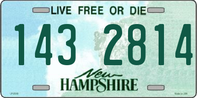 NH license plate 1432814