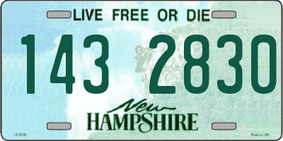 NH license plate 1432830