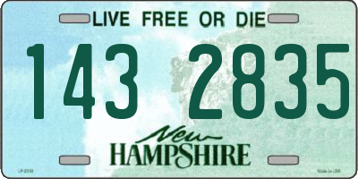 NH license plate 1432835