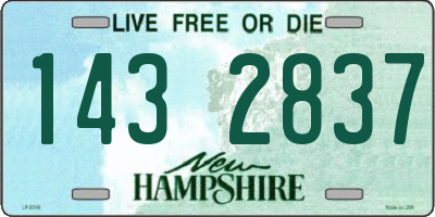 NH license plate 1432837