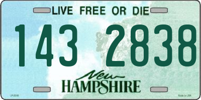 NH license plate 1432838