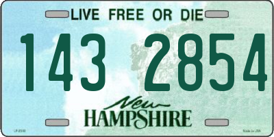 NH license plate 1432854