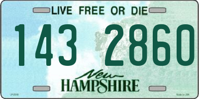 NH license plate 1432860
