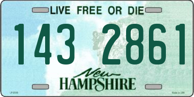 NH license plate 1432861
