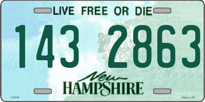 NH license plate 1432863