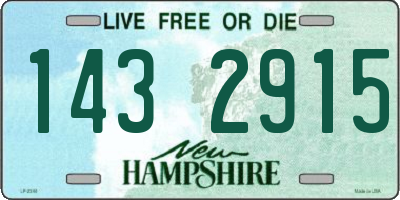 NH license plate 1432915