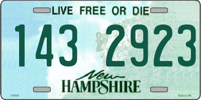 NH license plate 1432923