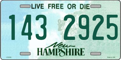 NH license plate 1432925