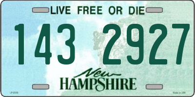 NH license plate 1432927