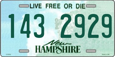 NH license plate 1432929