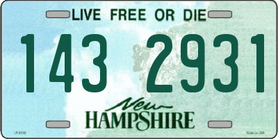 NH license plate 1432931