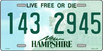 NH license plate 1432945