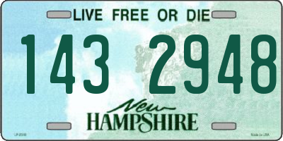 NH license plate 1432948