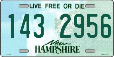 NH license plate 1432956