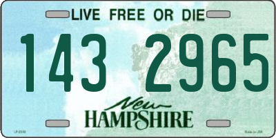 NH license plate 1432965