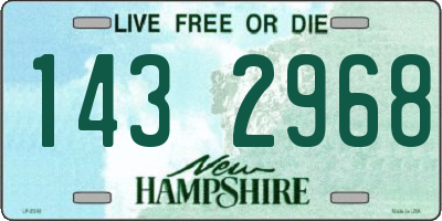 NH license plate 1432968