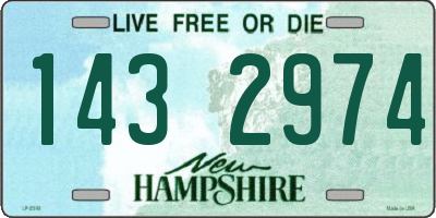 NH license plate 1432974