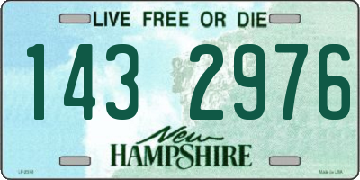 NH license plate 1432976