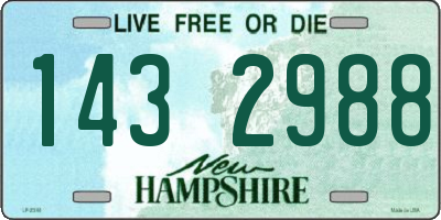 NH license plate 1432988