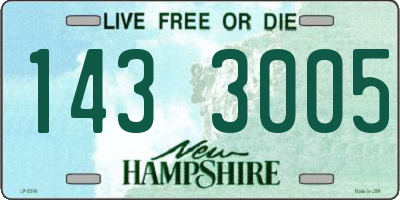 NH license plate 1433005