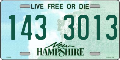 NH license plate 1433013