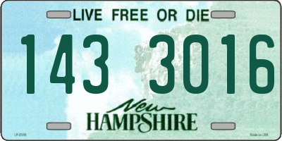 NH license plate 1433016