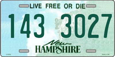 NH license plate 1433027