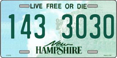NH license plate 1433030