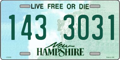 NH license plate 1433031