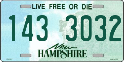 NH license plate 1433032