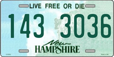 NH license plate 1433036