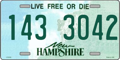 NH license plate 1433042