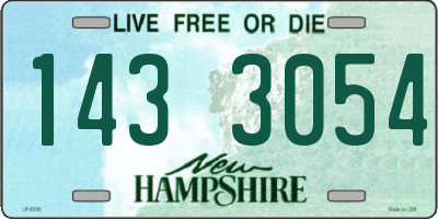 NH license plate 1433054