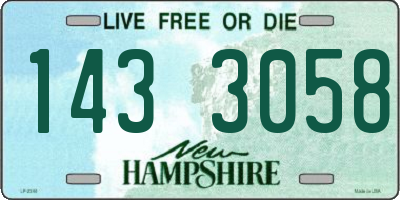 NH license plate 1433058