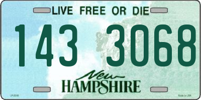 NH license plate 1433068