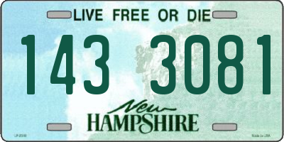 NH license plate 1433081