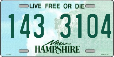NH license plate 1433104