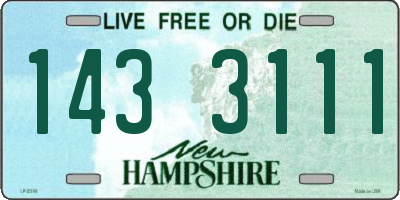 NH license plate 1433111