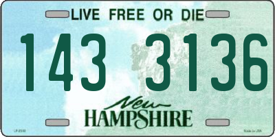 NH license plate 1433136