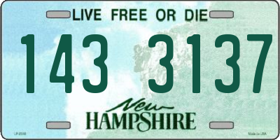 NH license plate 1433137