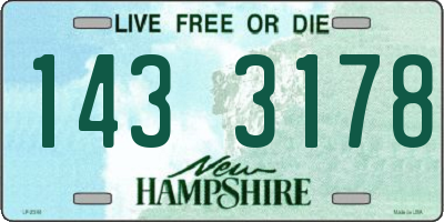 NH license plate 1433178
