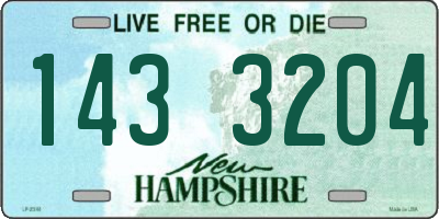 NH license plate 1433204