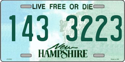 NH license plate 1433223